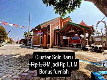 rumah desain Jawa di perumahan cluster solo baru area plus furnish