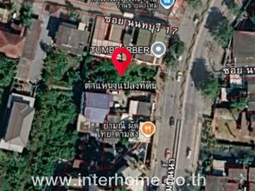 Vacant land, 123 sq.wa., located on Soi Nonthaburi 17, Rattanathibet Road, Sanam Bin Nam Road, Mueang Nonthaburi, Nonthaburi