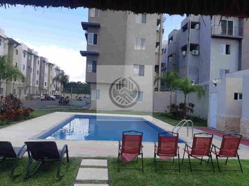 DEPARTAMENTO EN VENTA EN PLAYA DEL CARMEN DENTRO DE FRACCIONAMIENTO PRIVADO