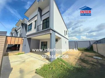 Two-story semi-detached house, 49.2 sq.wah, The Plant Rangsit Klong 4-Wongwaen Village, near Chalerm Phra Kiat Park, Rangsit-Nakhon Nayok Road, Klong