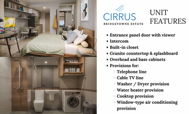 Pre-Selling: Studio Unit for Sale in Cirrus at Bridgetowne Estate, Pasig City