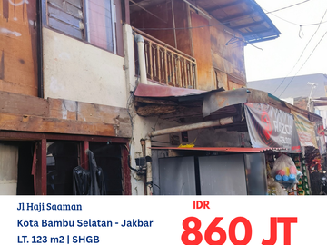 HFN0350 rumah tua+warung+kontrakan di daerah Kota Bambu Selatan Jakarta Barat