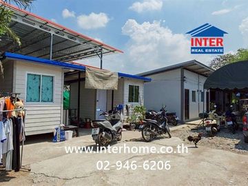 Single-story house + factory + workers' accommodation on a 286 sq.wah (approximately 1,114 sq.m) plot of land. Located near Khlong Sra School, Soi Wat