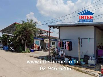 Single-story house + factory + workers' accommodation on a 286 sq.wah (approximately 1,114 sq.m) plot of land. Located near Khlong Sra School, Soi Wat