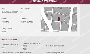 Departamento en venta Recuperación hipotecaria, Mixcoac, Benito Juárez, CDMX.