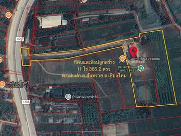 For sale Land with buildings currently operating as a football field and restaurant, located on Chiang Mai-Phrao Road. | No. 93332