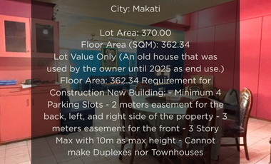 FOR SALE SAN MIGUEL VILLAGE, MAKATI CITY - LOT VALUE ONLY