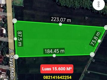 W// Tanah LD 87 mtr, NOL Jalan Raya Propinsi Madiun-NGAWI, Bagus