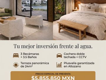 CASA EN PREVENTA ALTOZANO, CON RECAMARA PRINCIPAL EN PLANTA BAJA