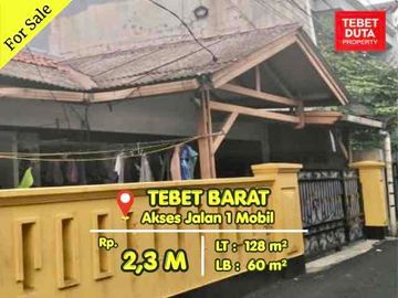 Dijual Murah Rumah Tebet Barat Hitung Tanah Lokasi Strategis Jalan 1 Mobil