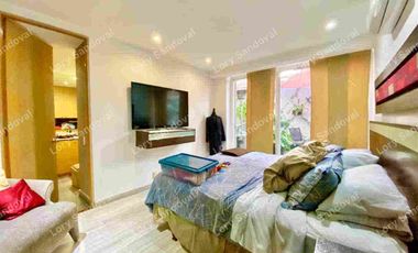HERMOSO DEPARTAMENTO AMUEBLADO CON TERRAZA PRIVADA RENTA EN POLANCO