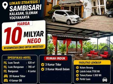DIJUAL HOTEL STRATEGIS FULL FURNISHED DEKAT SAMBISARI – SIAP JALAN & POTENSI CUAN BESAR!