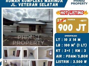 DIJUAL RUMAH KOMPLEKS MARINDA – JL. VETERAN SELATAN
