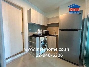 35.5 sq.m. condominium at Aspire Erawan Tower, next to BTS Chang Erawan Station, Kanchanaphisek Road, Sukhumvit Road, Samut Prakan City, Samut Prakan.
