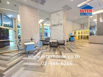35.5 sq.m. condominium at Aspire Erawan Tower, next to BTS Chang Erawan Station, Kanchanaphisek Road, Sukhumvit Road, Samut Prakan City, Samut Prakan.