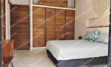 Casa en renta amueblada en región 15 a 2 cuadras de Av Kukulcán en tulum con alberca propia