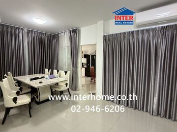 Two-story detached house, 79.4 sq.wah, Pruksapiman Garden 345 Village, behind Bang Khu Wat Municipality, next to Bang Khu Wat Municipality, Highway 34