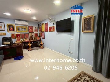Two-story detached house, 79.4 sq.wah, Pruksapiman Garden 345 Village, behind Bang Khu Wat Municipality, next to Bang Khu Wat Municipality, Highway 34