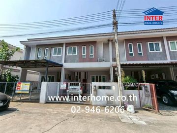 Two-story townhome, 22 sq.wa., Suetrong Cozy Village Phase 3, Kanchanaphisek Road (Rangsit-Nakhon Nayok Road), Thanyaburi, Pathum Thani.