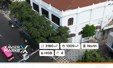 Bangunan Komersial jalan Tunjungan Pusat kota surabaya luas 3.180m2 bangunan 2 lantai cocok buat showroom, office, gallery