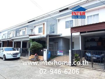Two-story townhome, 17.4 sq.wa., Pruksa 60/1 Rangsit-Bang Phun Village, Rangsit-Pathum Thani Road, Mueang Pathum Thani, Pathum Thani.