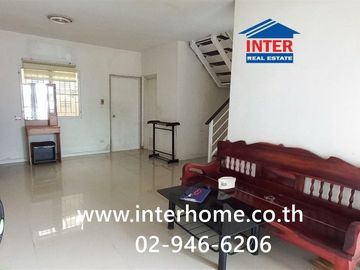 Two-story townhome, 17.4 sq.wa., Pruksa 60/1 Rangsit-Bang Phun Village, Rangsit-Pathum Thani Road, Mueang Pathum Thani, Pathum Thani.