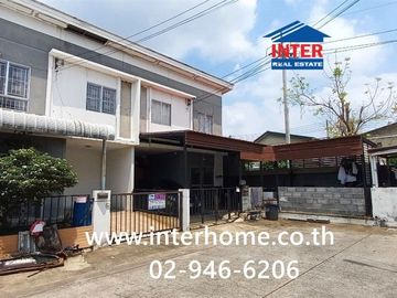 Two-story townhome, 17.4 sq.wa., Pruksa 60/1 Rangsit-Bang Phun Village, Rangsit-Pathum Thani Road, Mueang Pathum Thani, Pathum Thani.