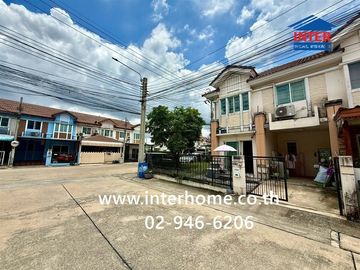 Two-story townhome, 36 sq.wa., Pruksa Ville 37 Watcharapol-Permsin, Soi Permsin 34, Sukhaphiban 5 Road, Permsin Road, Sai Mai District, Bangkok.