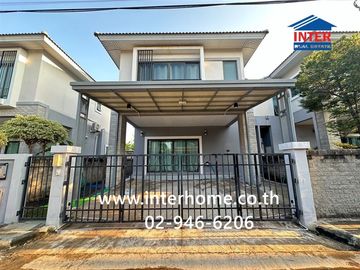 Two-story semi-detached house, 35 sq.wa., Rim Suan Scenery Bangna-Suvarnabhumi Village, Soi Sukhaphiban 6, Theparak Road, Sukhaphiban 6 Road, Bang Phl
