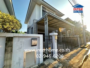 Two-story semi-detached house, 35 sq.wa., Rim Suan Scenery Bangna-Suvarnabhumi Village, Soi Sukhaphiban 6, Theparak Road, Sukhaphiban 6 Road, Bang Phl