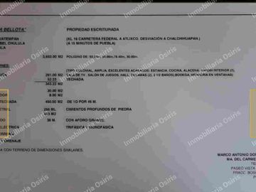RANCHO 3,650 m2 Federal Atlixco