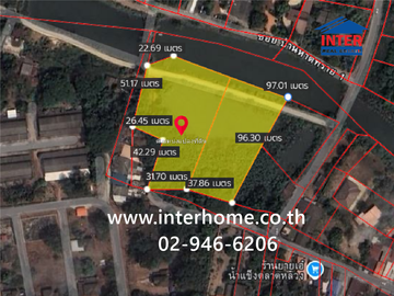 5 rai 248 sq.wa. vacant land for sale near Mahamakut Buddhist University, Suwinthawong Road, Prachinburi City, Prachinburi Province.