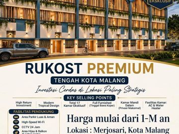 Rumah Kost Kota Malang Full Furnished Jaminan Okupansi Tinggi