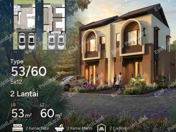 Rumah 2 lantai modern di kawasan BSD harga 1,2 M an