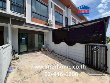 Two-story townhome, 16.4 sq.wah, Beyond Town Village, Lad Lum Kaeo, near Lad Lum Kaeo Hospital, Soi Tesaban 4, Pathum Thani-Bang Len Road, Tesaban 4,