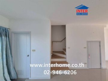 Two-story townhome, 16.4 sq.wah, Beyond Town Village, Lad Lum Kaeo, near Lad Lum Kaeo Hospital, Soi Tesaban 4, Pathum Thani-Bang Len Road, Tesaban 4,