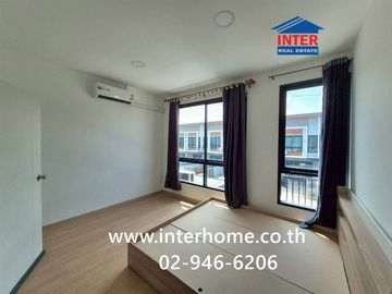 Two-story townhome, 16.4 sq.wah, Beyond Town Village, Lad Lum Kaeo, near Lad Lum Kaeo Hospital, Soi Tesaban 4, Pathum Thani-Bang Len Road, Tesaban 4,