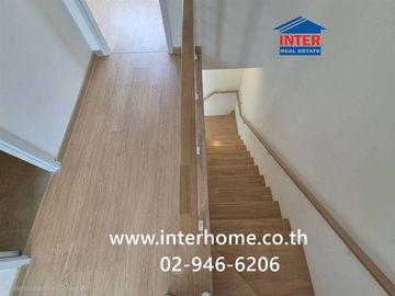 Two-story townhome, 16.4 sq.wah, Beyond Town Village, Lad Lum Kaeo, near Lad Lum Kaeo Hospital, Soi Tesaban 4, Pathum Thani-Bang Len Road, Tesaban 4,
