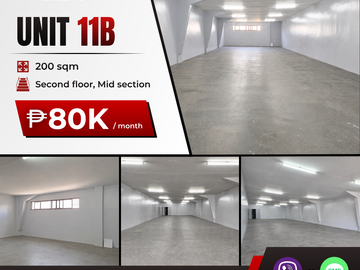 Commercial Space 200 SQM – Unit 11B for Rent, Parañaque Sun-Valley