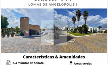 CASA VENTA CLUSTER 444 lomas de angelopolis 1 a 5 min de Sonata  4 recámaras una en planta baja sala doble altura