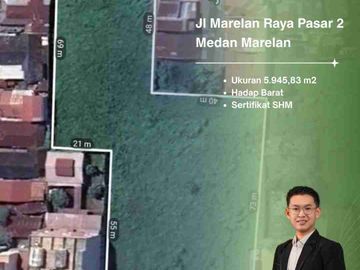 DI JUAL TANAH DI JALAN MARELAN RAYA PASAR 2 - LOKASI STRATEGIS
