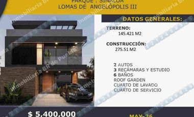 PRE VENTA DE CASA
PARQUE SINALOA
LOMAS DE ANGELÓPOLIS III