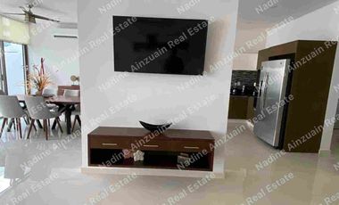 SE RENTA CASA AMUEBLADA Y EQUIPADA UBICADA EN RESIDENCIAL AQUA CANCÚN  3 RECÁMARAS, ALBERCA PRIVADA, 2 CASAS CLUB CON AMENIDADES. SEGURIDAD 24 HORAS