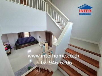 Two-story detached house, 60 sq.wa., Panyasiri Village, near Ladlumkaew Hospital, Soi Tesaban 7, Ladlumkaew, Pathum Thani.