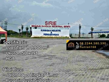 Tanah Kavling Industri Gudang Pergudangan Sirie Safe n Lock CIP Raya Lingkar Timur Sinar Buduran Gedangan Sidoarjo Kota