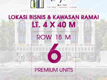 ruko langham ukuran 6 x 40 cook buat usaha,yayasan,atau tempat ibadah di kota medan