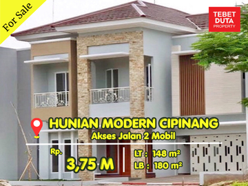 Dijual Rumah Cluster Cipinang Lokasi Strategis Nyaman Jalan 2 Mobil