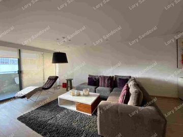 HERMOSO DEPARTAMENRO EN RENTA AMUEBLADO CON TERRAZA PRIVADA Y GYM