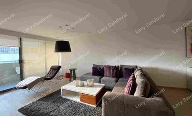 HERMOSO DEPARTAMENRO EN RENTA AMUEBLADO CON TERRAZA PRIVADA Y GYM