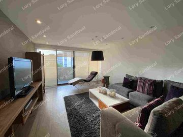 HERMOSO DEPARTAMENRO EN RENTA AMUEBLADO CON TERRAZA PRIVADA Y GYM